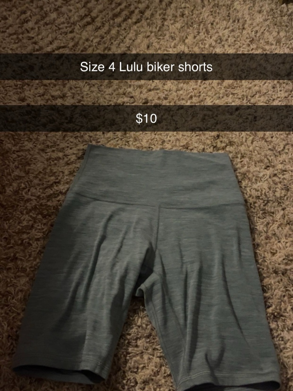 lululemon athletica sage green biker shorts